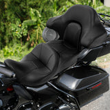 C.C. RIDER King Passenger Backrest King Tour Pack Trunk Backrest King For Touring Road Glide Electra Glide Street Glide Road King, 2014-2023