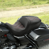 C.C. RIDER Touring Seat 2 Up Seat Driver Passenger Seat For Harley CVO Road Glide Electra Glide Street Glide Road King, 2009-2023