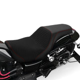 C.C. RIDER Dyna Step Up Seat 2 up Seat Alcantara Motorcycle Seats For Dyna Low Rider Fat Bob FXD/FXDWG, 2006-2017