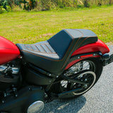 C.C. RIDER Softail Step Up Seat 2 up Seat Carbon Fiber For Softail Street Bob FXBB Standard FXST Models 2018-2024