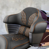 C.C.RIDER Indian Chieftain 2 Up Seat Touring Motorcycle Seat With Passenger Backrest Pad, 2014-2025