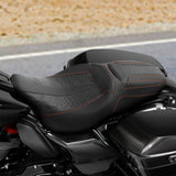 C.C. RIDER Touring Seat 2 up Seat Driver Passenger Seat Custom Motorcycle Seat For Harley Touring Street Glide Road Glide Electra Glide, 2008-2023