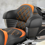 C.C.RIDER Indian Chieftain 2 Up Seat Touring Motorcycle Seat Diamond Stitching, 2014-2025