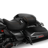C.C. RIDER Touring Seat Two Piece 2 Up Seat Low Profile Driver Passenger Seat For Road Glide Street Glide Road King, 2009-2022