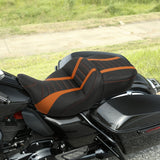 Gel Seat C.C. RIDER Touring Driver Passenger Seat For Harley CVO Road Glide Electra Glide Street Glide Road King, 2009-2023