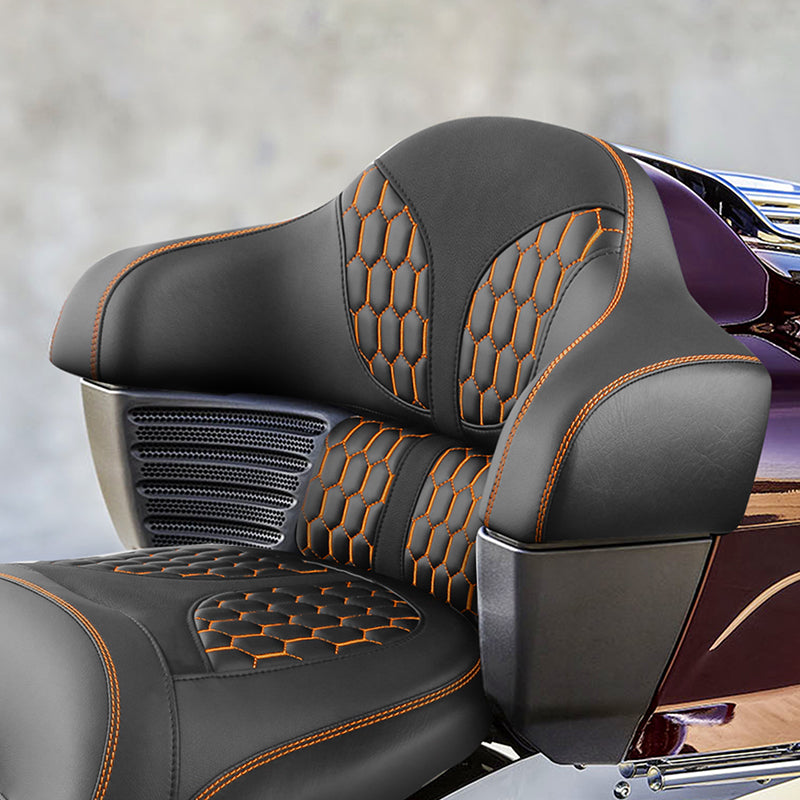 C.C.RIDER Indian Chieftain Passenger Backrest Pad King Touring Trunk Backrest, 2014-2025