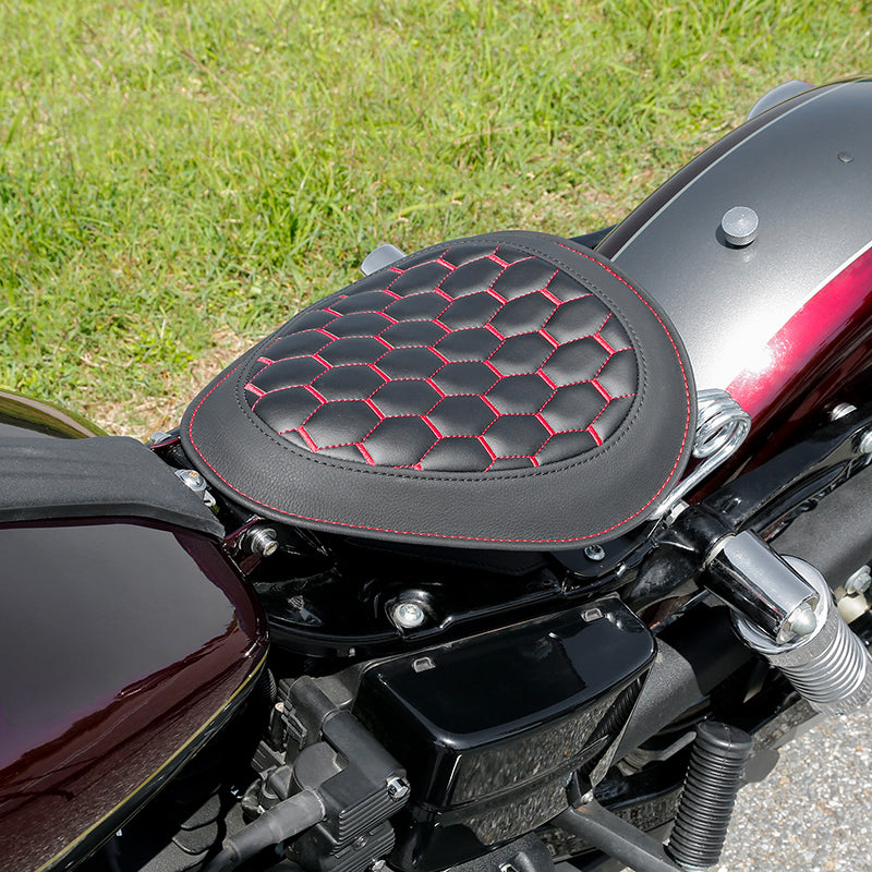 C.C.Rider Dyna Solo Spring Seat Chopper Style Motorcycle Seat Honeycomb For FXD / FXDWG Dyna Models Switchback Super Glide, 2007-2017