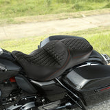 Gel Seat C.C. RIDER Touring Seat 2 Up Seat Driver Passenger Seat For Harley CVO Road Glide Electra Glide Street Glide Road King, 2009-2024