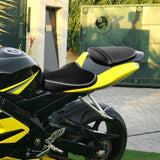 C.C. RIDER GSX-R1000 Front And Rear Seat Fit For SUZUKI GSXR1000 Black White Stitching, 2005, 2006