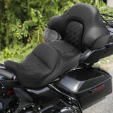 C.C. RIDER King Passenger Backrest King Tour Pack Trunk Backrest For Touring Road Glide Electra Glide Street Glide Road King, 2014-2023