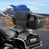 C.C. RIDER Razor Chopped Pack Trunk Backrest Passenger Backrest Pad For Harley Touring CVO Road Glide Electra Glide Road King, 1997-2013