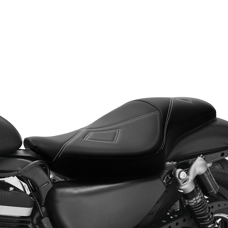 GOODFITMENT One Piece Black Synthetic Leather Seat For Harley Sportster 883/1200 (2010-2016)