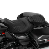 Gel Seat Touring Seat Two Piece Seat Low Profile Driver Passenger Seat For Road Glide Street Glide Road King, 2009-2023