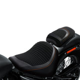 C.C. RIDER Softail Seat Driver And Passenger Seat 2 Up Seat For Street Bob Softail Standard FXBB FXST Black Orange 2018-2024