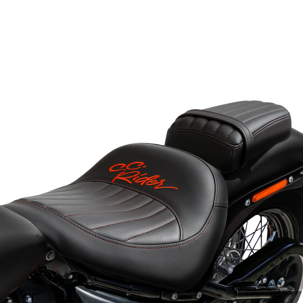 C.C. RIDER Softail Seat Driver And Passenger Seat 2 Up Seat For Street Bob Softail Standard FXBB FXST Custom Motorcyle Seat 2018-2023