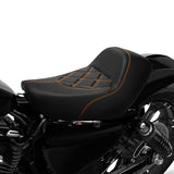 C.C. RIDER Sportster Seat Solo Seat Lattice Stitching For Sportster Iron 883 Iron1200 XL883 XL1200, 2010-2023