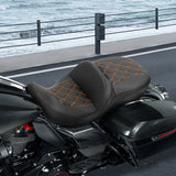 C.C. RIDER Touring Seat 2 Up Seat Driver Passenger Seat For Harley CVO Road Glide Electra Glide Street Glide Road King, 2009-2023
