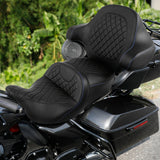 C.C. RIDER King Passenger Backrest King Tour Pack Trunk Backrest For Touring Road Glide Electra Glide Street Glide Road King, 2014-2023