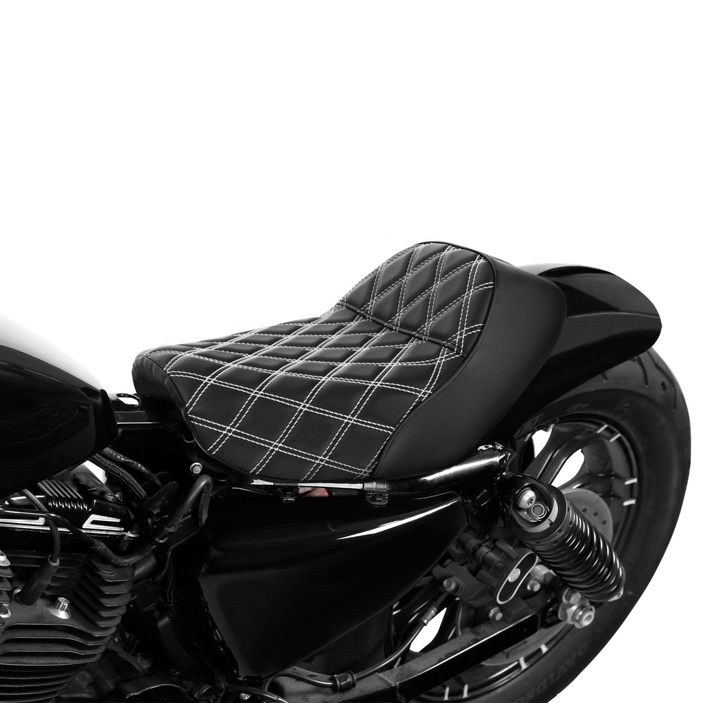 C.C. RIDER Harley Sportster Seat Café Racer Seat Diamond For Sportster Iron 883 Iron1200 XL883 XL1200, 2010-2023