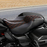 C.C. RIDER Touring Seat 2 up Seat Driver Passenger Seat Custom Motorcycle Seat For Harley Touring Street Glide Road Glide Electra Glide, 2008-2023