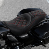 C.C. RIDER Touring Seat 2 up Seat Driver Passenger Seat Aztec For Harley Touring Street Glide Road Glide Electra Glide, 2008-2023
