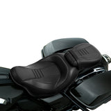 Gel Seat C.C. RIDER Touring Seat Two Piece 2 Up Seat Low Profile Driver Passenger Seat Bullet For Road Glide Street Glide Road King, 2009-2023