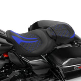 Gel Seat Touring Seat Two Piece Seat Low Profile Driver Passenger Seat For Road Glide Street Glide Road King, 2009-2023