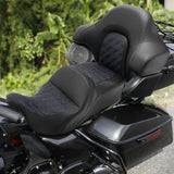 C.C. RIDER King Passenger Backrest King Tour Pack Trunk Backrest For Touring Road Glide Electra Glide Street Glide Road King, 2014-2023