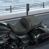 C.C. RIDER Touring Seat 2 Up Seat Driver Passenger Seat For Harley CVO Road Glide Electra Glide Street Glide Road King, 2009-2023