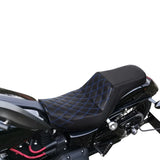 C.C. RIDER Dyna Step Up Seat 2 up Seat Lattice Stitching Motorcycle Seats For Low Rider Fat Bob FXD/FXDWG, 2006-2017