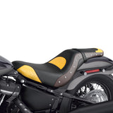 C.C. RIDER Softail Seat 2 up Driver And Passenger Seat Chopper Seats Street Bob 114 FXBB 2018-2023 Black Yellow