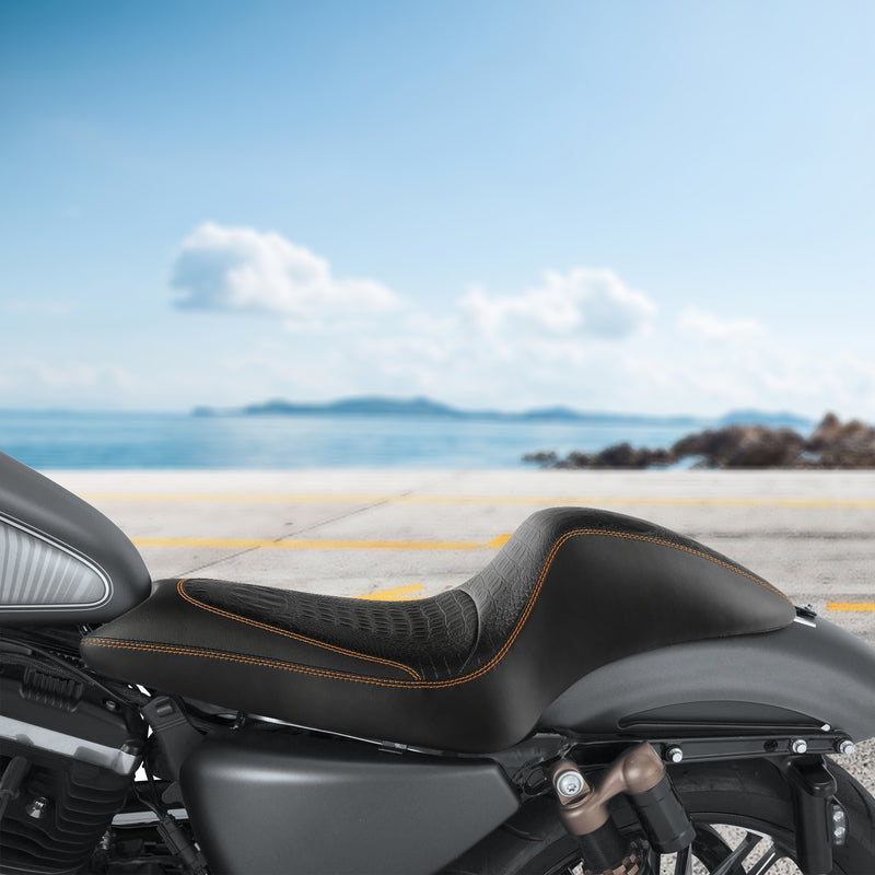 C.C. RIDER Sportster Seat Solo Seat 3.3 Gallon Tank Sportster Seat For Iron 883 Iron 1200 XL883 XL1200, 2004-2023