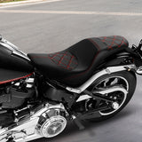 C.C. RIDER Softail Seat Low Rider S St Red Diamond Stitching Seat Driver Passenger Seat Low Rider FXLR FXLRS FXLRST 2018-2024