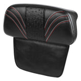 C.C. RIDER Touring Seat 2 up Seat Driver Passenger Seat Widow For Harley Touring Street Glide Road Glide Electra Glide, Black Red, 2008-2023