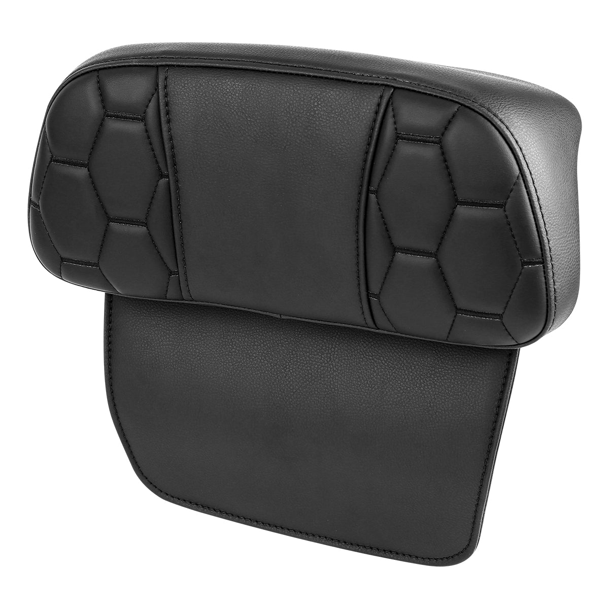 C.C. RIDER Passenger Sissy Bar Backrest Pad For Harley Touring Models (1997-2022) - Microfiber & Leather