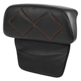 C.C. RIDER Touring Seat Two Piece Low Profile Driver Passenger Seat With Backrest For Road Glide Street Glide Road King, Black Orange, 2014-2023