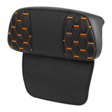 C.C. RIDER Touring Seat Driver Passenger Seat With Backrest For Harley Touring Street Glide Road Glide Electra Glide, Black Orange, 2008-2023