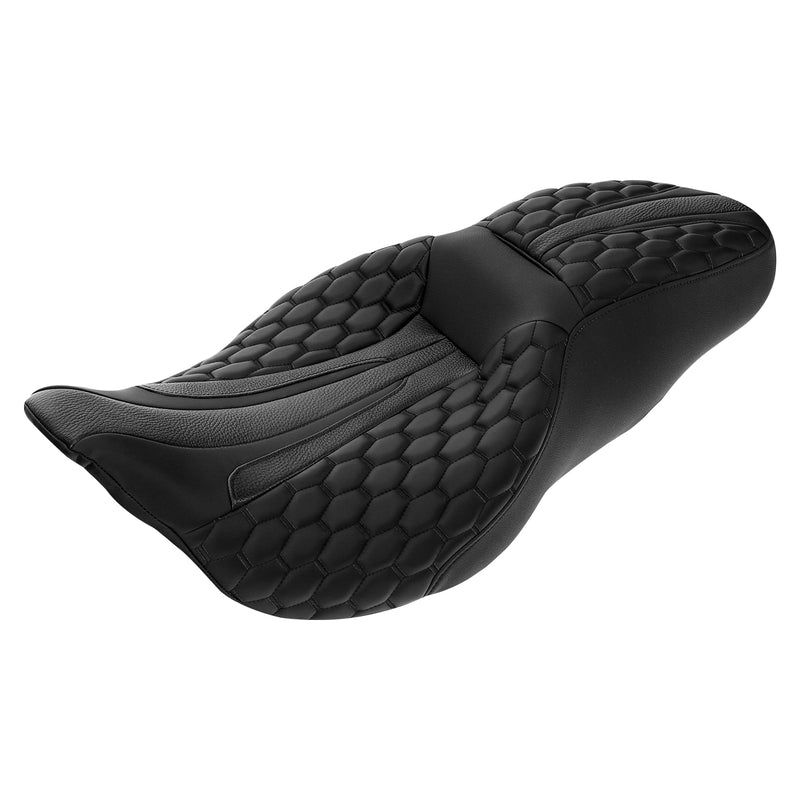 C.C. RIDER Touring Seat 2 up Seat Driver Passenger Seat For Harley Touring Street Glide Road Glide Electra Glide, 2008-2023