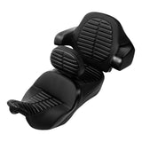 C.C. RIDER Rider Backrest 2 Up Seat Driver Backrest Pad For Harley Touring CVO Street Glide Road Glide Electra Glide Road King, 1988-2023
