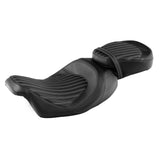 C.C. RIDER Touring Seat Two Piece 2 Up Seat Low Profile Driver Passenger Seat Road Rumbler For Road Glide Street Glide Road King, 2009-2023
