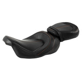 C.C. RIDER Touring Seat Two Piece 2 Up Seat Low Profile Driver Passenger Seat Meridian For Road Glide Street Glide Road King, 2009-2023