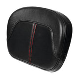 C.C. RIDER Touring Seat Two Piece Low Profile Driver Passenger Seat With Backrest For Road Glide Street Glide Road King, Black Red, 2009-2023