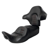 C.C. RIDER Touring Seat 2 Up Seat Driver Passenger Seat With Backrest For Harley CVO Road Glide Electra Glide Street Glide Road King, 2014-2023