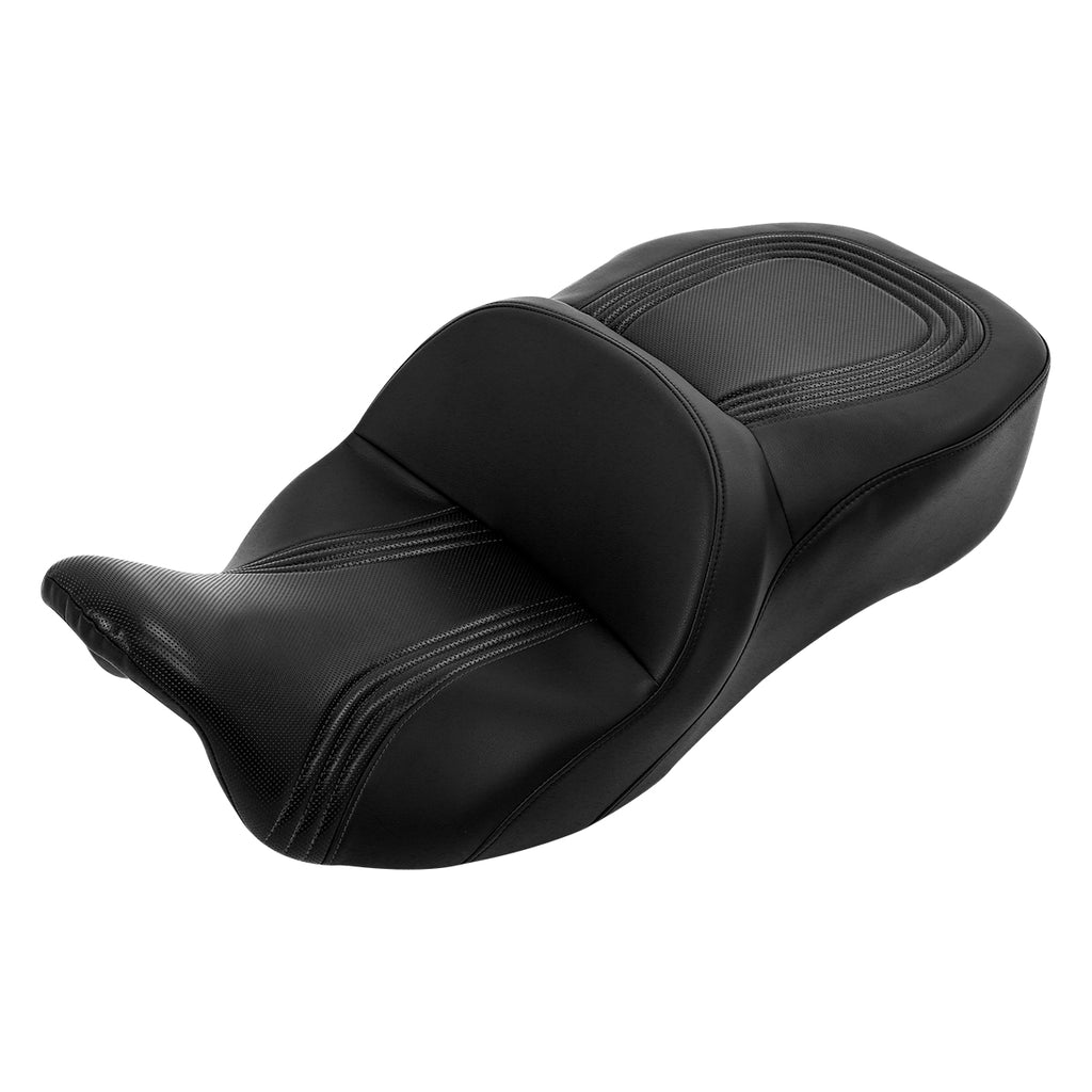 C.C. RIDER Touring Seat 2 Up Seat Driver Passenger Seat Comfort Elite For Harley CVO Road Glide Electra Glide Street Glide Road King, 2009-2023