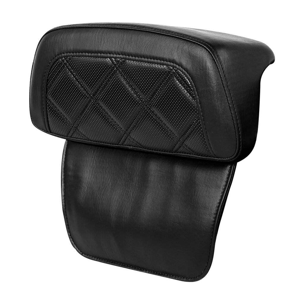 C.C. RIDER Touring Seat Two Piece Low Profile Driver Passenger Seat With Backrest For Road Glide Street Glide Road King, Black, 2014-2023