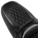 C.C. RIDER Touring Seat 2 up Seat Driver Passenger Seat Diamond Plush For Harley Touring Street Glide Road Glide Electra Glide, 2008-2023