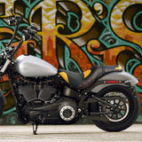 C.C. RIDER Softail Seat 2 up Driver And Passenger Seat Chopper Seats Street Bob 114 FXBB 2018-2023 Black Yellow