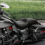 C.C. RIDER Touring Seat 2 up Seat Driver Passenger Seat Custom Motorcycle Seat For Harley Touring Street Glide Road Glide Electra Glide, 2008-2023