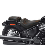 C.C. RIDER Softail Seat Driver And Passenger Seat 2 Up Seat Motorcycle Seats Cover For Street Bob Softail Standard FXBB FXST Black Orange 2018-2024