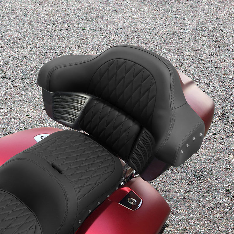 C.C.RIDER Indian Chieftain Passenger Backrest Pad King Touring Trunk Backrest, 2014-2025